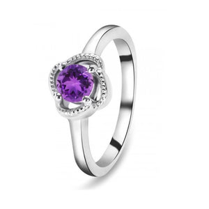 Sage Sterling Silver Faceted Amethyst Ring