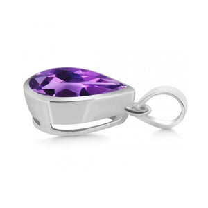 Anya Sterling Silver Faceted Amethyst Pendant