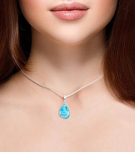 Ivy Sterling Silver Larimar Pendant