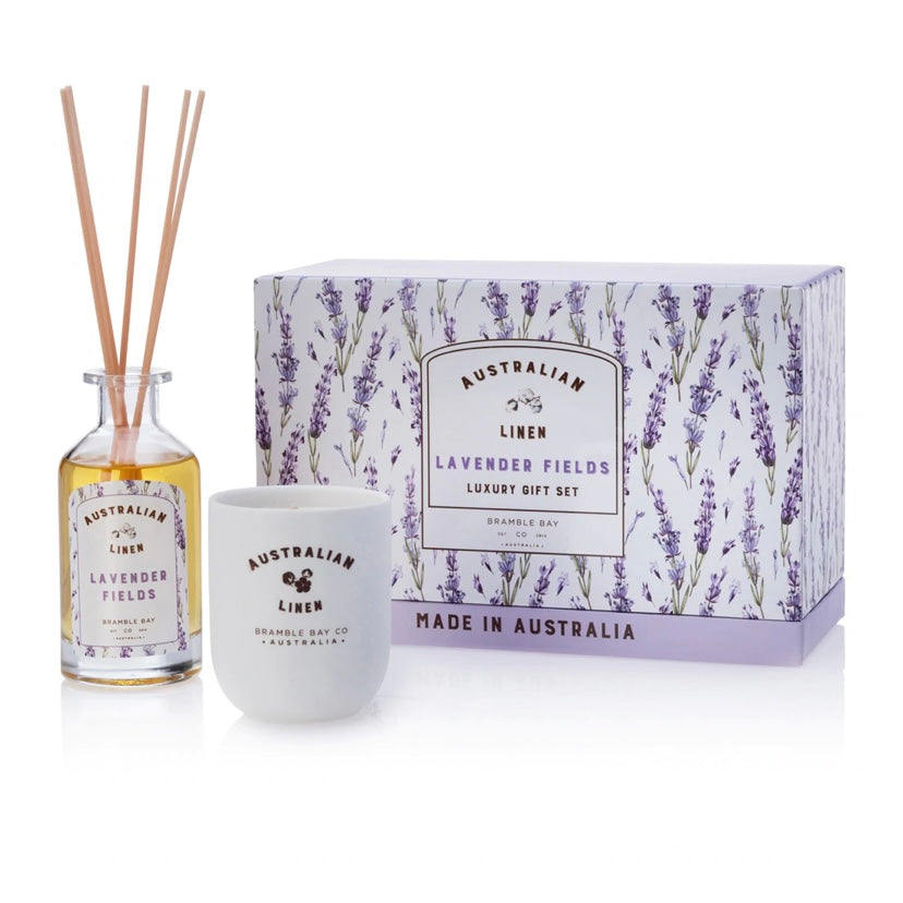 Australian Linen Collection / Lavender Fields Candle & Diffuser Gift Set