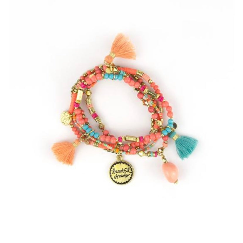 'Beautiful Dreamer' Charm Bracelet Stack