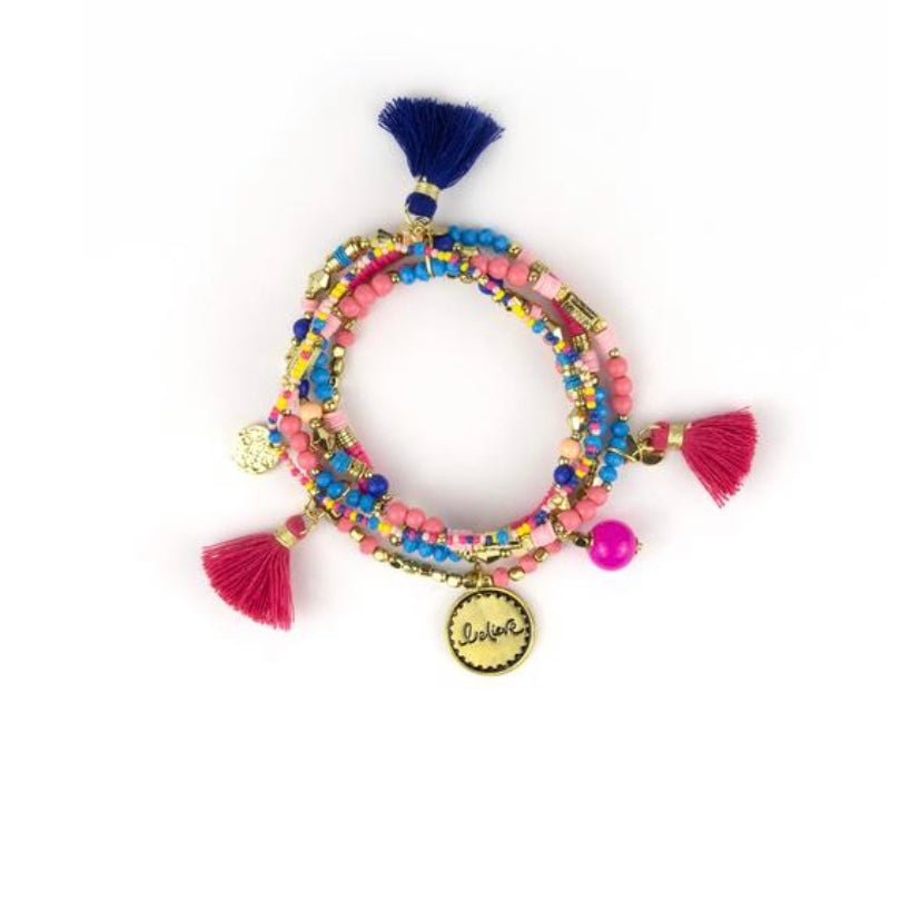 'Believe' Charm Bracelet Stack