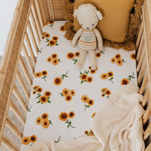 Load image into Gallery viewer, Sunflower / Fitted Cot Sheet
