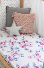 Load image into Gallery viewer, Lilac Skies / Fitted Cot Sheet
