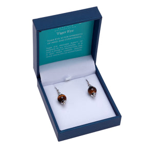 Gloss Tigers Eye / Natural Stone Earrings