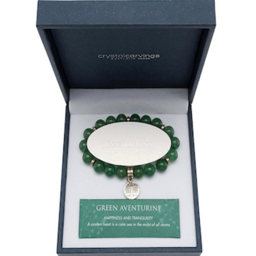 Green Aventurine Tree of Life / Natural Stone Bracelet