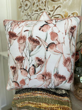 Load image into Gallery viewer, Outdoor Cushion / Australian Native Flowering Eucalyptus Gumnuts
