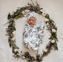 Load image into Gallery viewer, Eucalypt / Baby Jersey Wrap &amp; Beanie Set
