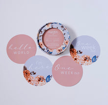 Load image into Gallery viewer, Vintage Blossom &amp; Rose Gold Reversible Milestone Cards
