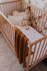 Bronze / Diamond Knit Baby Blanket