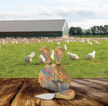 Load image into Gallery viewer, Magnetic Cheese Knife Block / Grey Guineas
