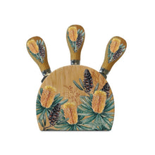 Load image into Gallery viewer, Magnetic Cheese Knife Block / Golden Banksia
