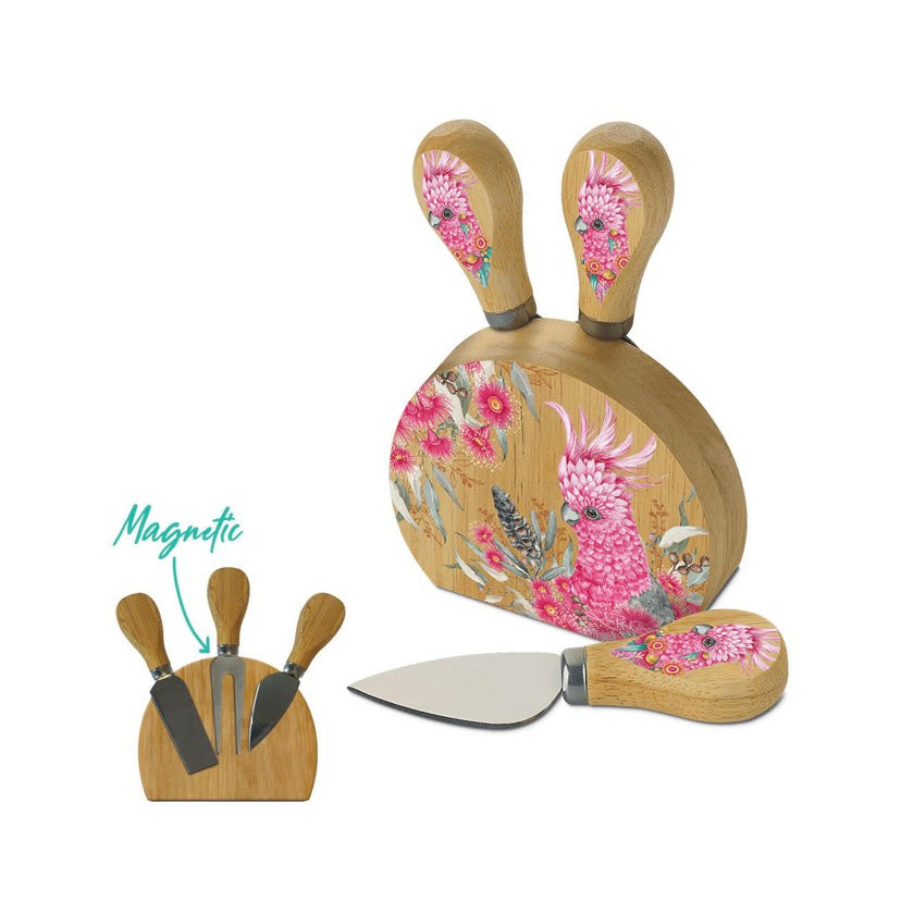 Magnetic Cheese Knife Block / Grace The Galah