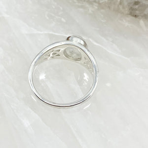 Cara Sterling Silver Triquetra Moonstone Ring