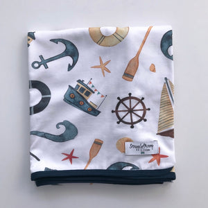 Shipwreck / Baby Jersey Wrap & Beanie Set