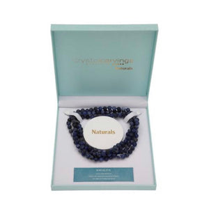 Sodalite / Natural Stone Necklace 62" Matte Finish