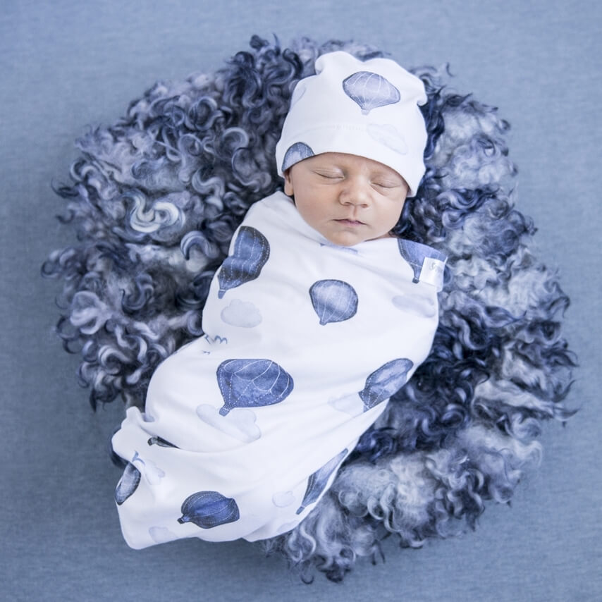 Cloud Chaser / Snuggle Swaddle & Beanie Set