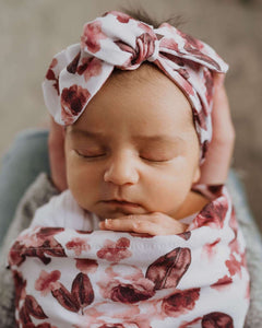 Fleur / Snuggle Swaddle & Topknot Set