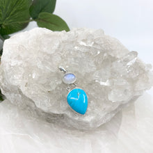 Load image into Gallery viewer, Eden Sterling Silver Turquoise /  Moonstone Pendant
