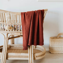 Load image into Gallery viewer, Umber / Diamond Knit Baby Blanket
