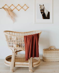 Umber / Diamond Knit Baby Blanket