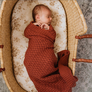 Umber / Diamond Knit Baby Blanket